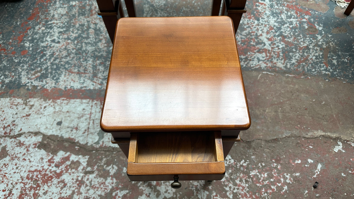 French cherry wood vintage nest of tables