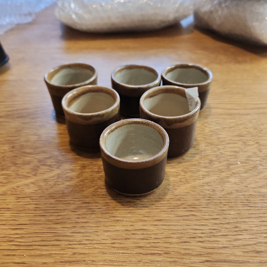 Mid-century Denby eggs cups set of 6