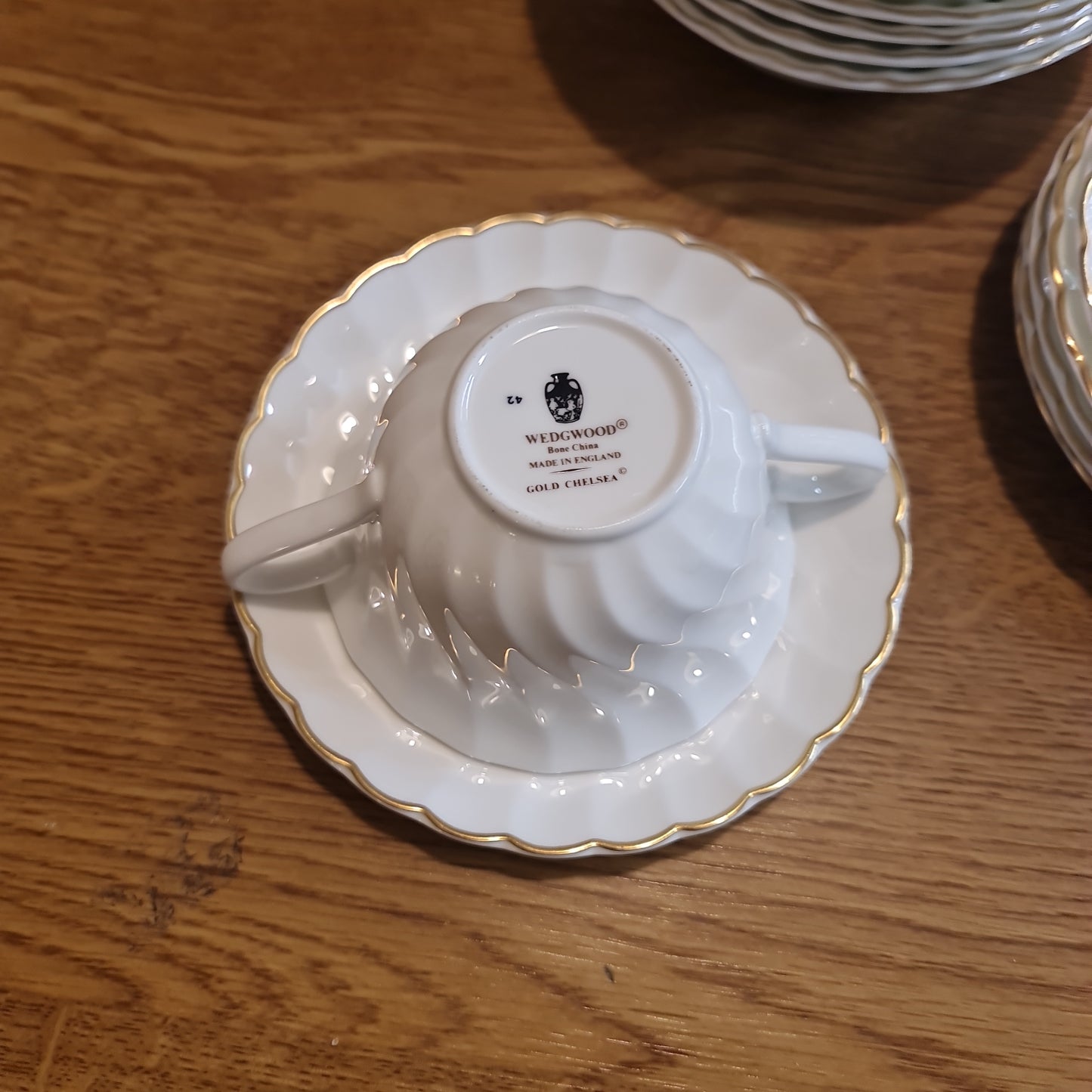 Wedgwood Gold Chelsea fine Bone China soup bowl with handle