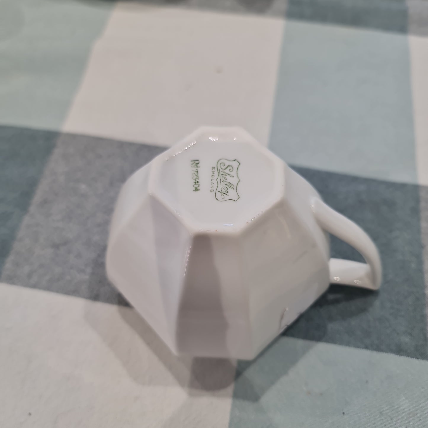 Shelley vintage white milk jug