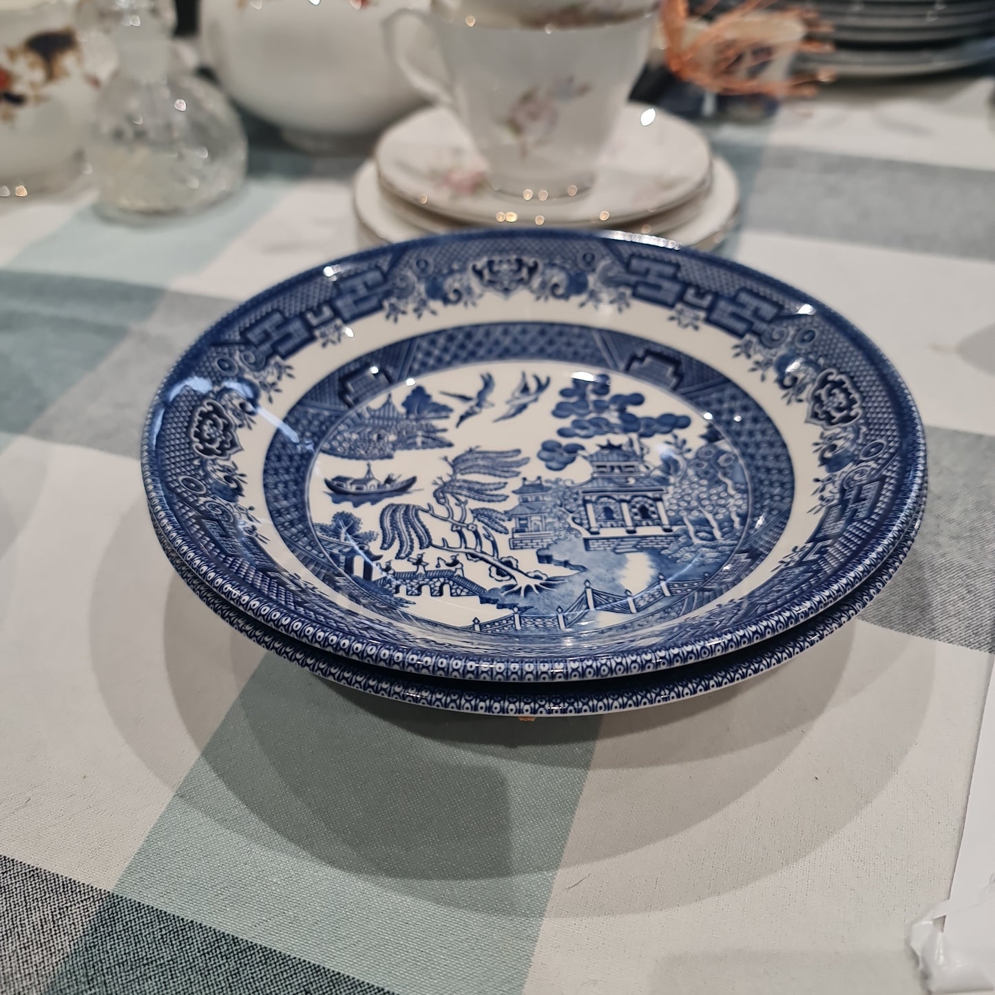 Churchill blue willow pasta bowl