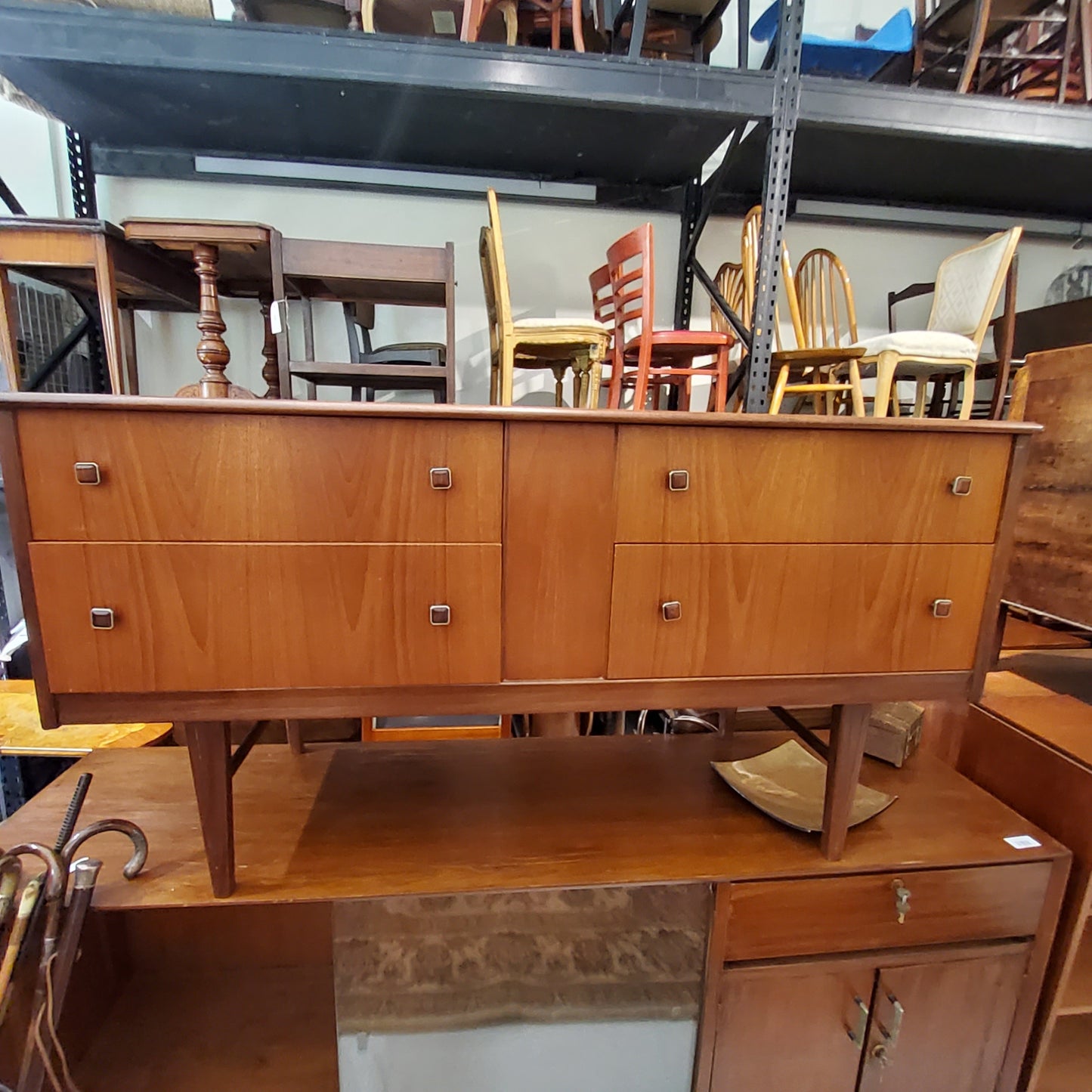 Mid century modern teak sideboard credenza