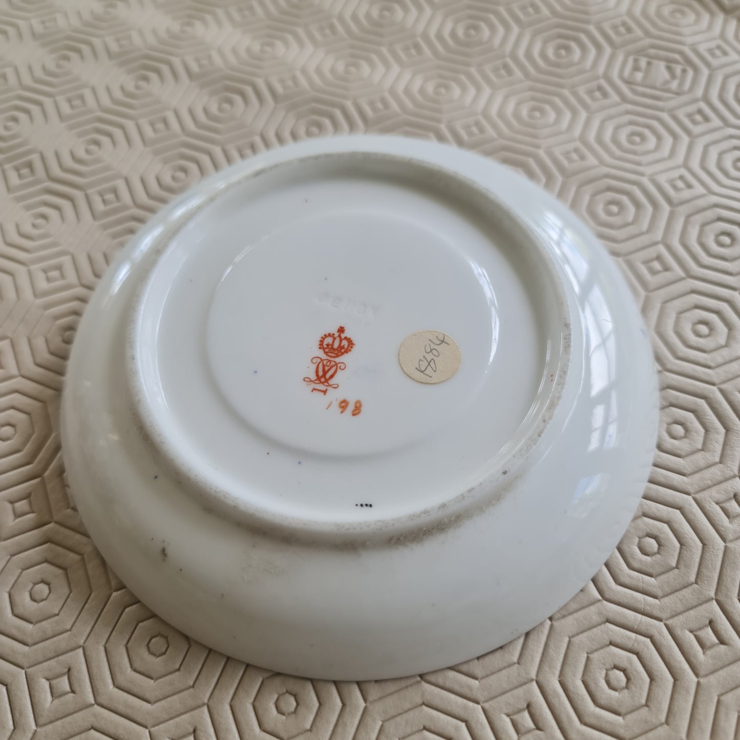 Rare 1884 Royal Crown Derby Handpainted imari tea set - minor defect crack line