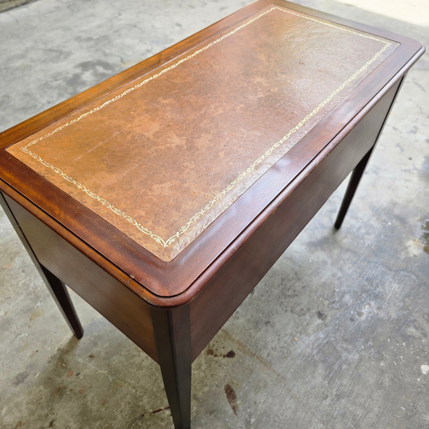 Antique Sheraton Revival Satinwood Desk