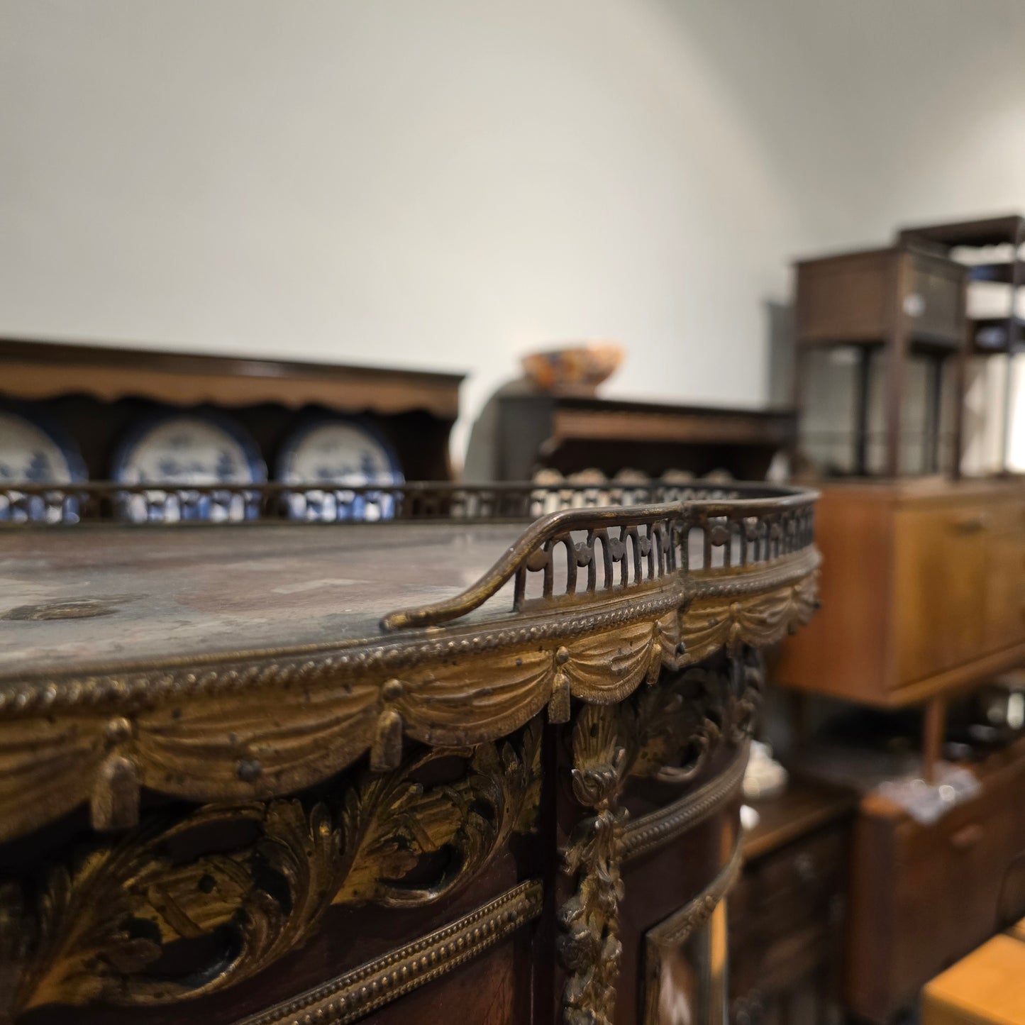 Antique 1880 French display cabinet