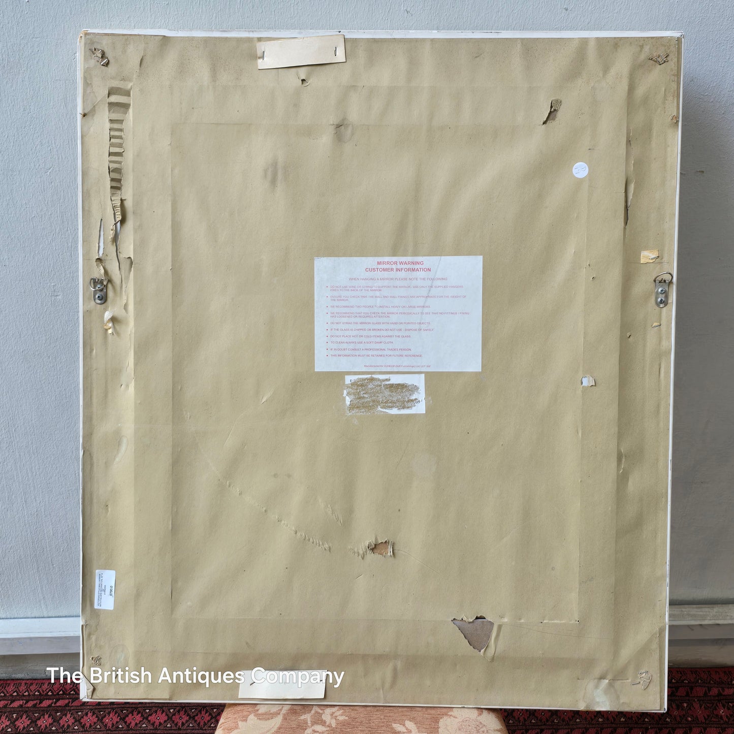 VICTORIAN STYLE WALL MIRROR WITH FOLIATE DECORATION, 33" X 29"