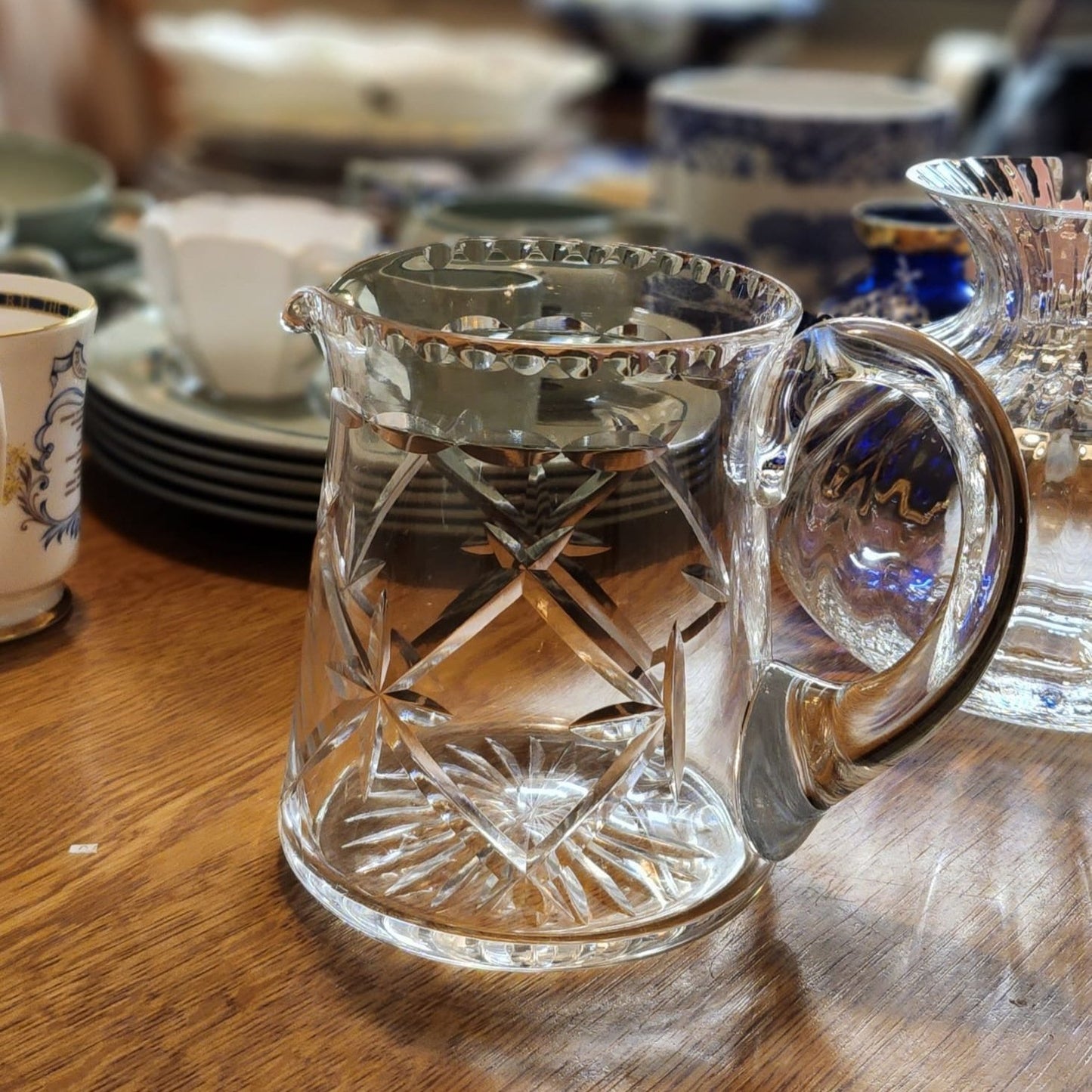 Waterford crystal cut jug L 18 cm x w 11 cm x h 13 cm