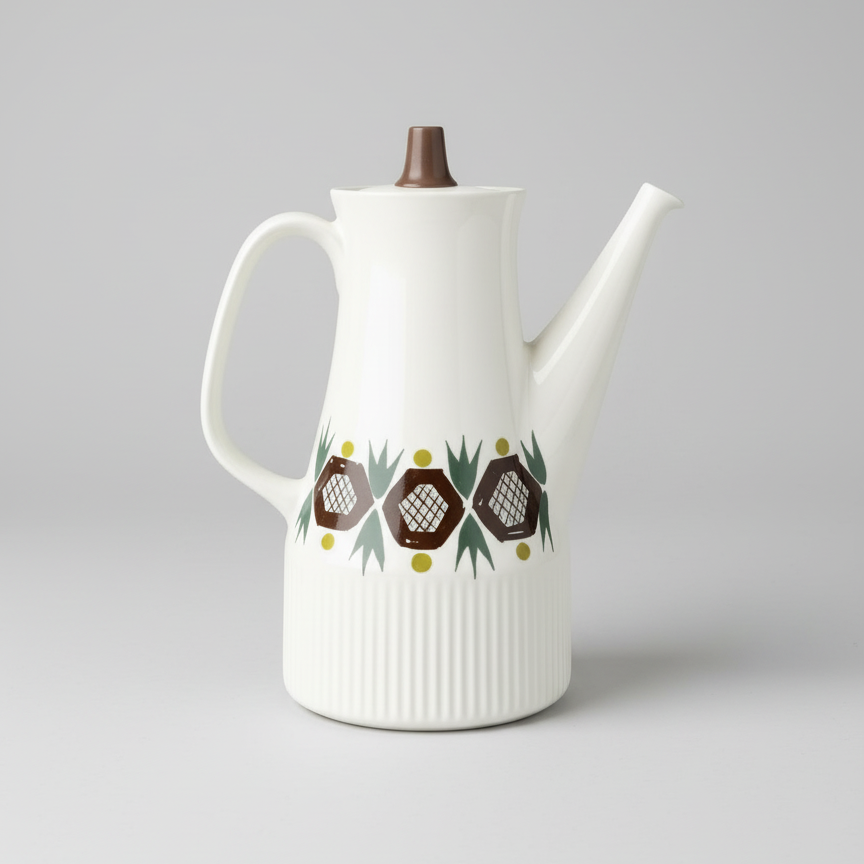 ROLF of Norway: Mid-Century Coffee/Tea Pot in Iconic Pattern