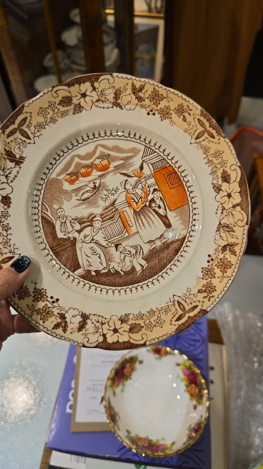 19th century transferware plate