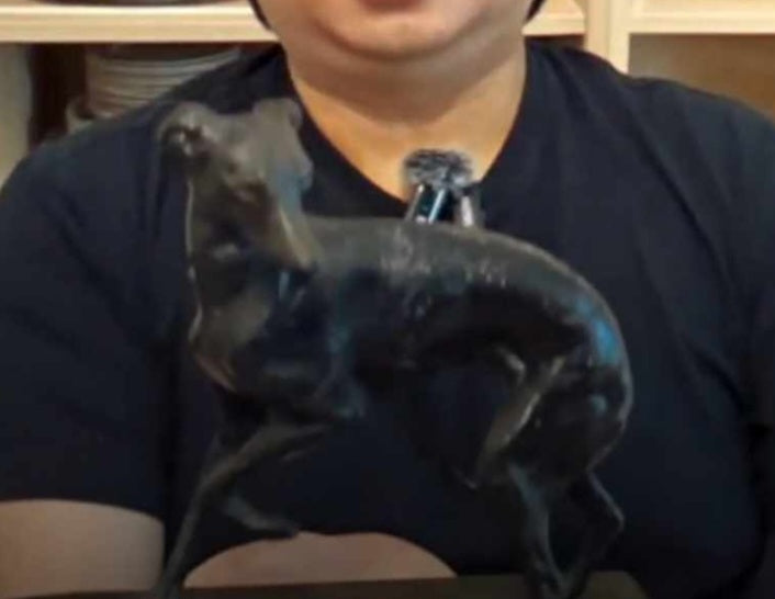 Pierre-Jules MÊNE (1810-1879)
Dogs whippet
Proof in bronze with brown patina.
Height : 16 cm