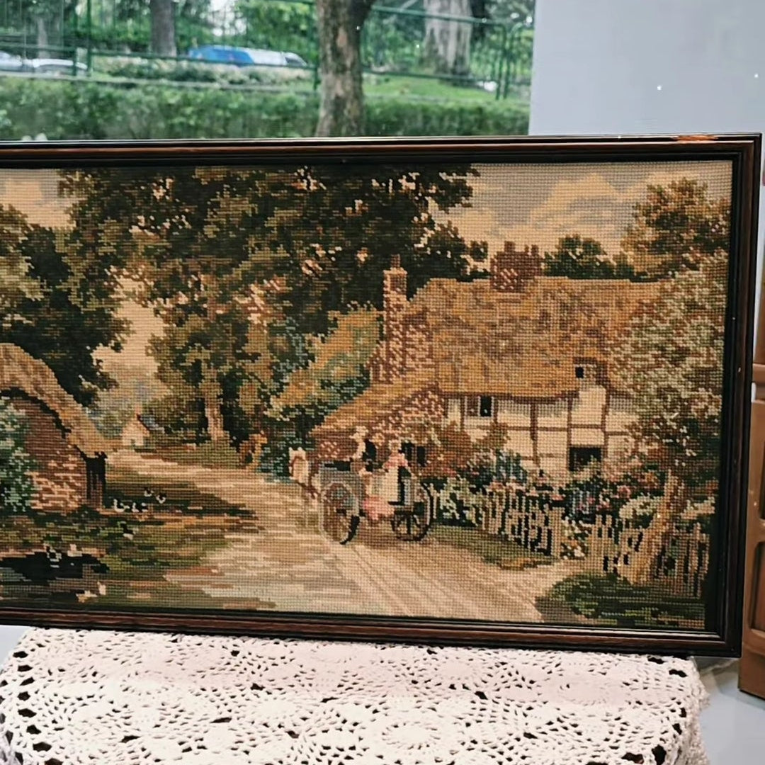 Amazing vintage needle wall art