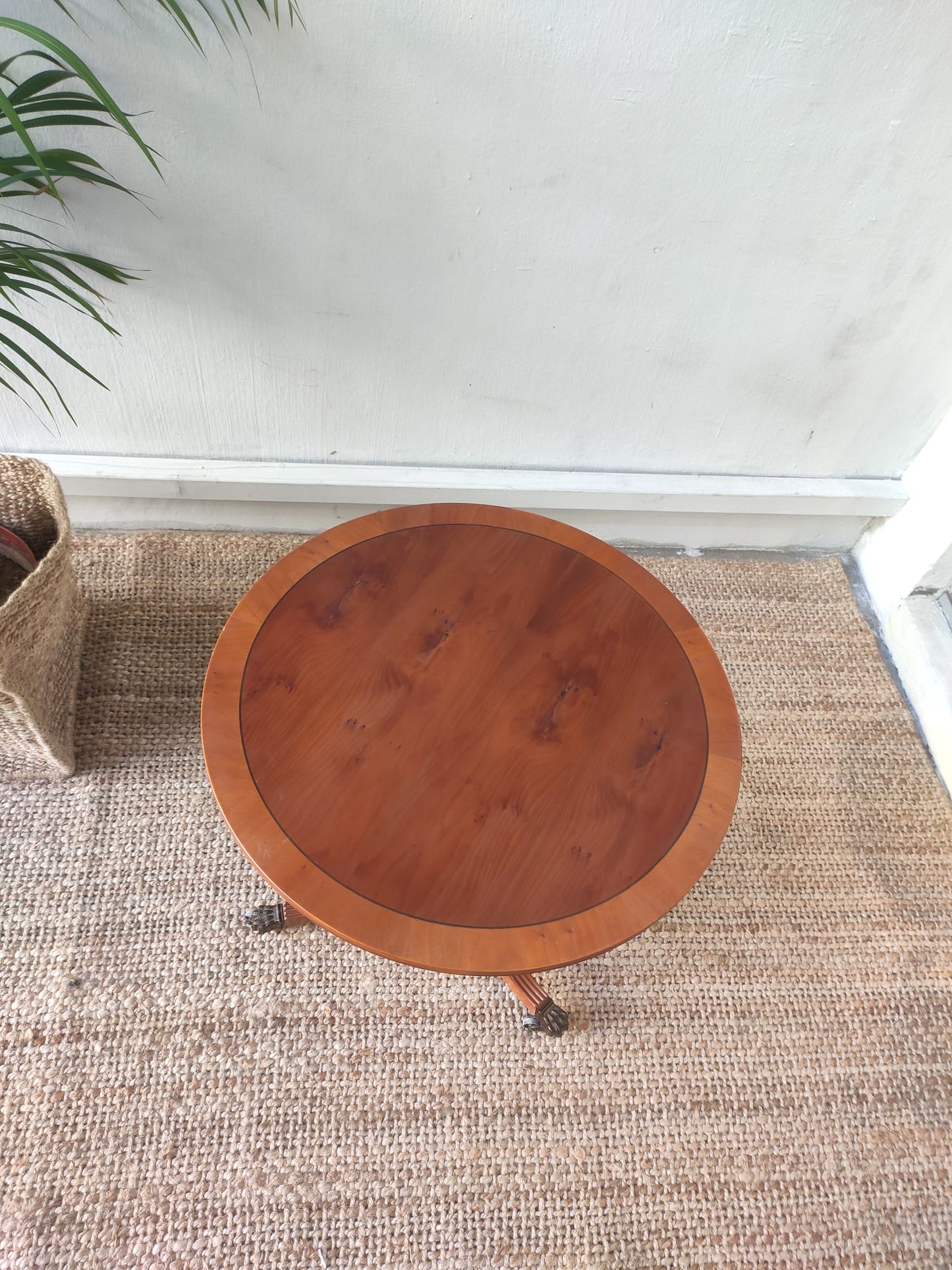Satin wood table with tripod