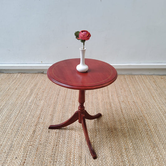 Mahogany Vintage side table with Inliad top