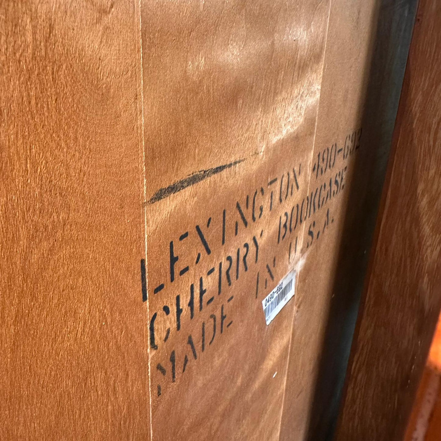 Vintage Lexington Cherry Wood 3-Tier Barrister Bookcase