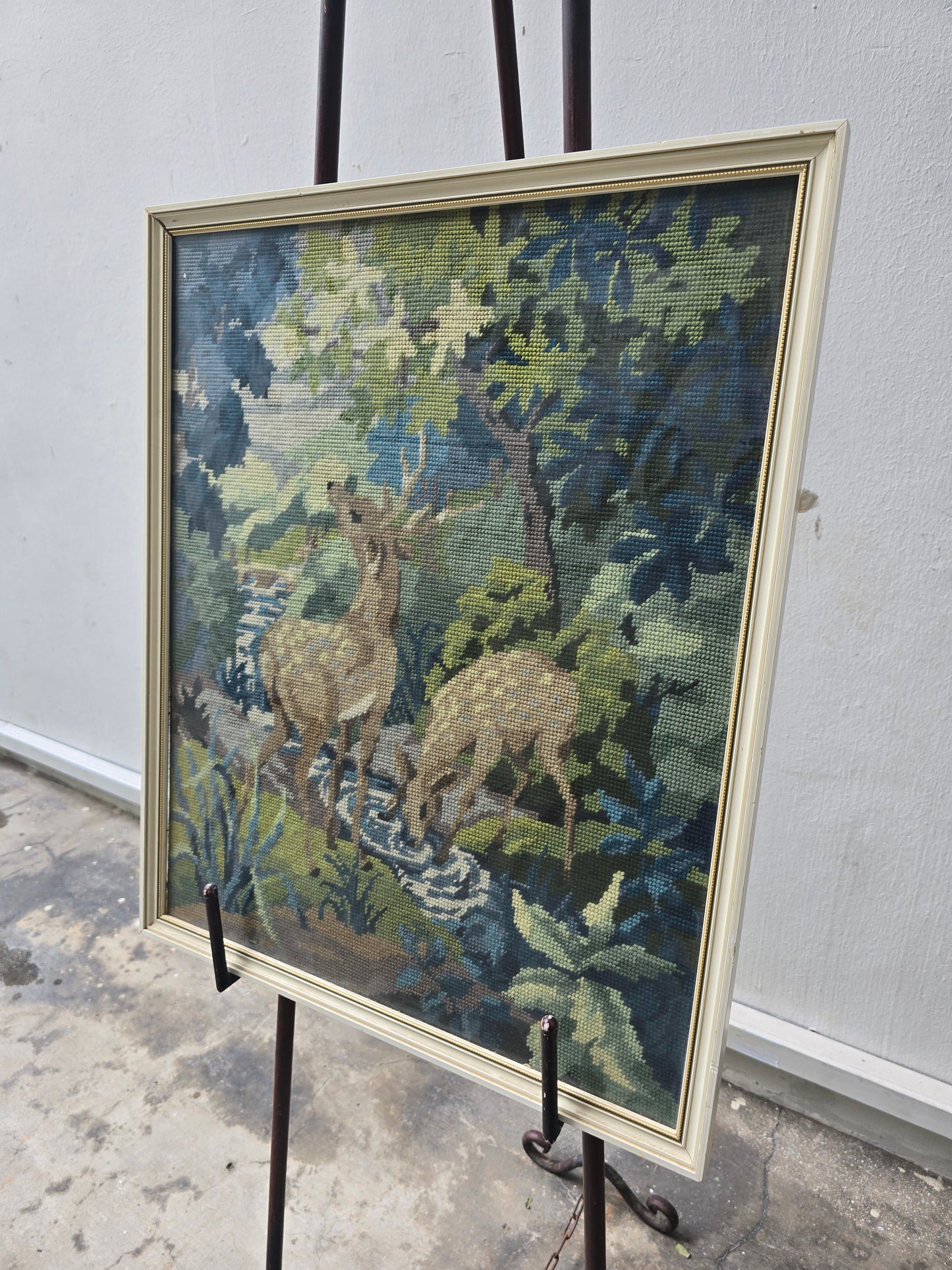 Vintage penelope tapestry stag deer