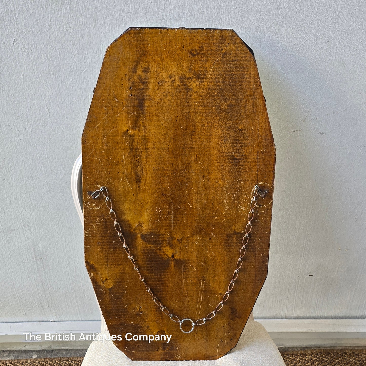 Striking Art Deco / Mid-Century Frameless Bevelled Mirror