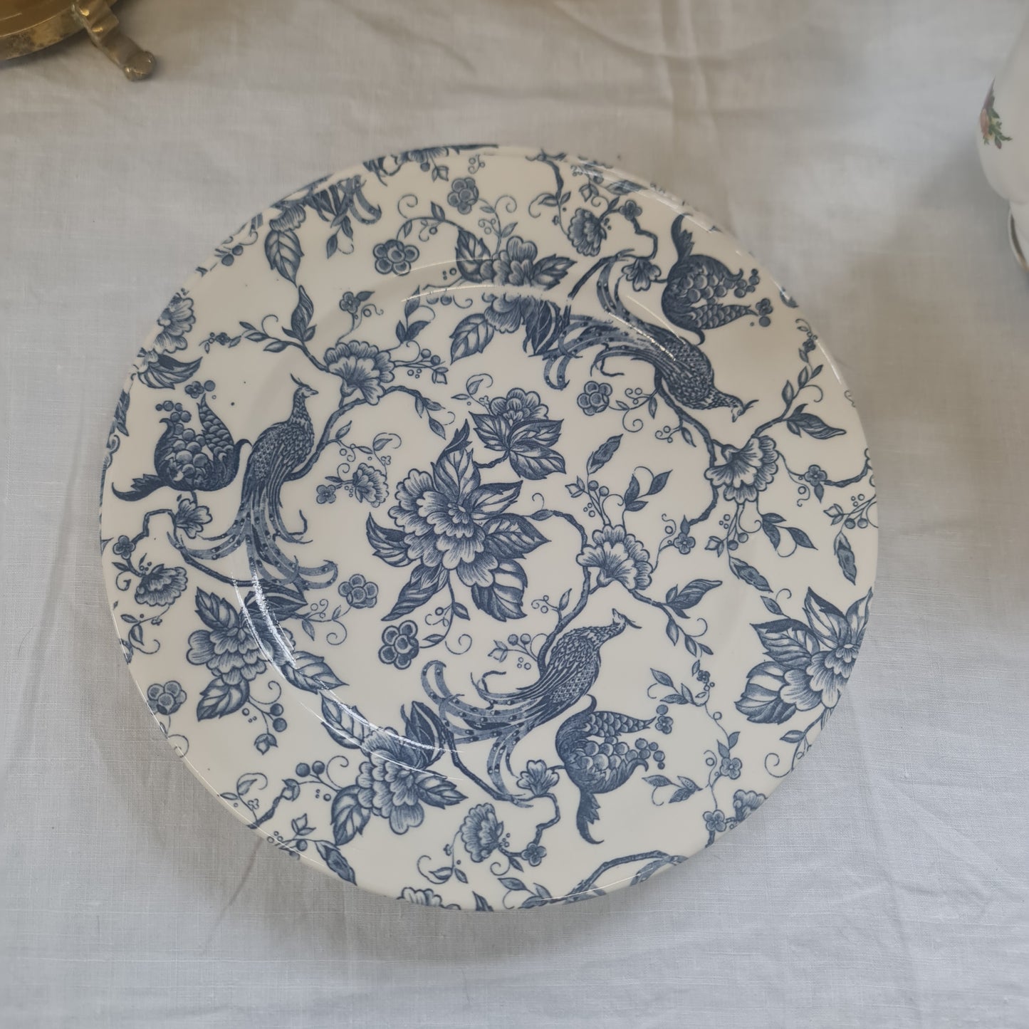 Vintage Ravendale pottery blue and white plate