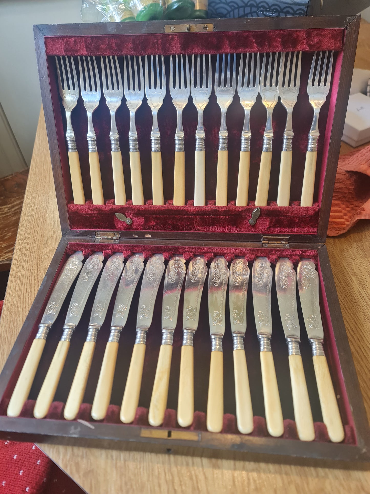 Victorian high grade silver plated cutlery by Joseph Haywood &Co