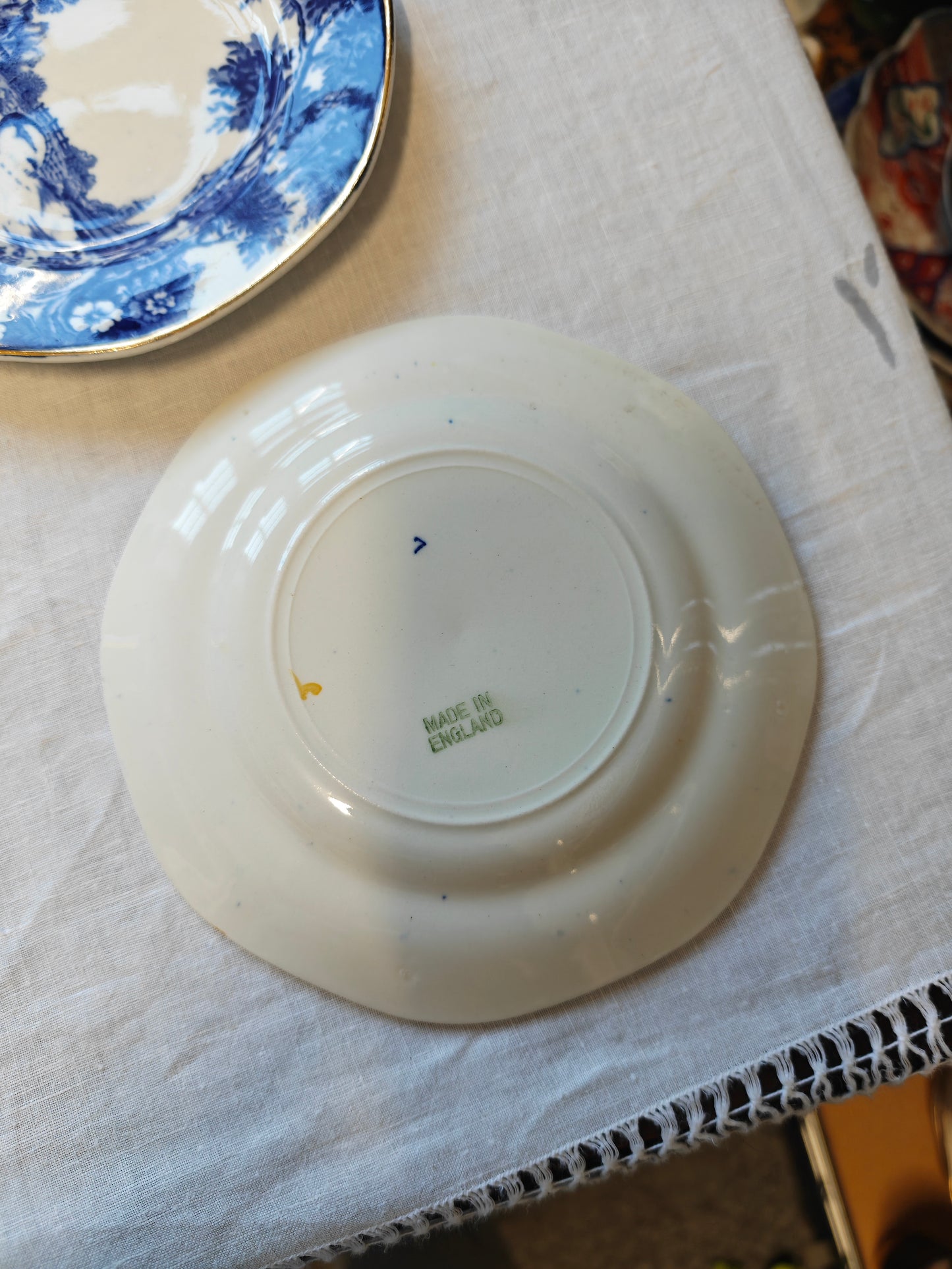 Antique Staffordshire cake plate - set of 3