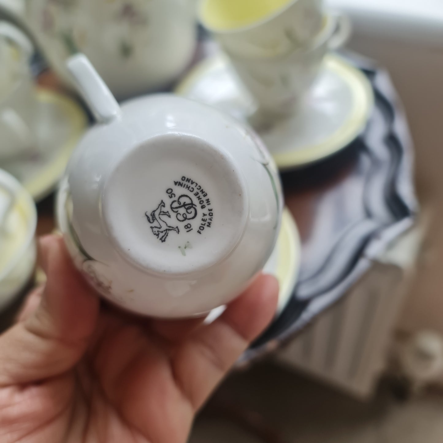 Stunning vintage Old Foley coffee set with coffee pot