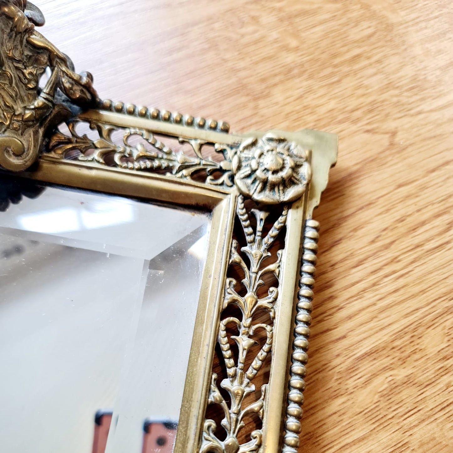 Antique Heavy cast iron mirror