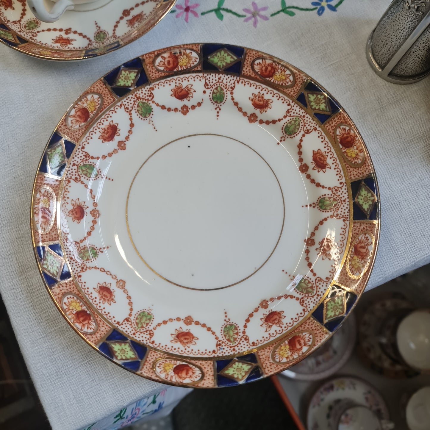 Vintage Gladstone fine bone china imari tea set tableware