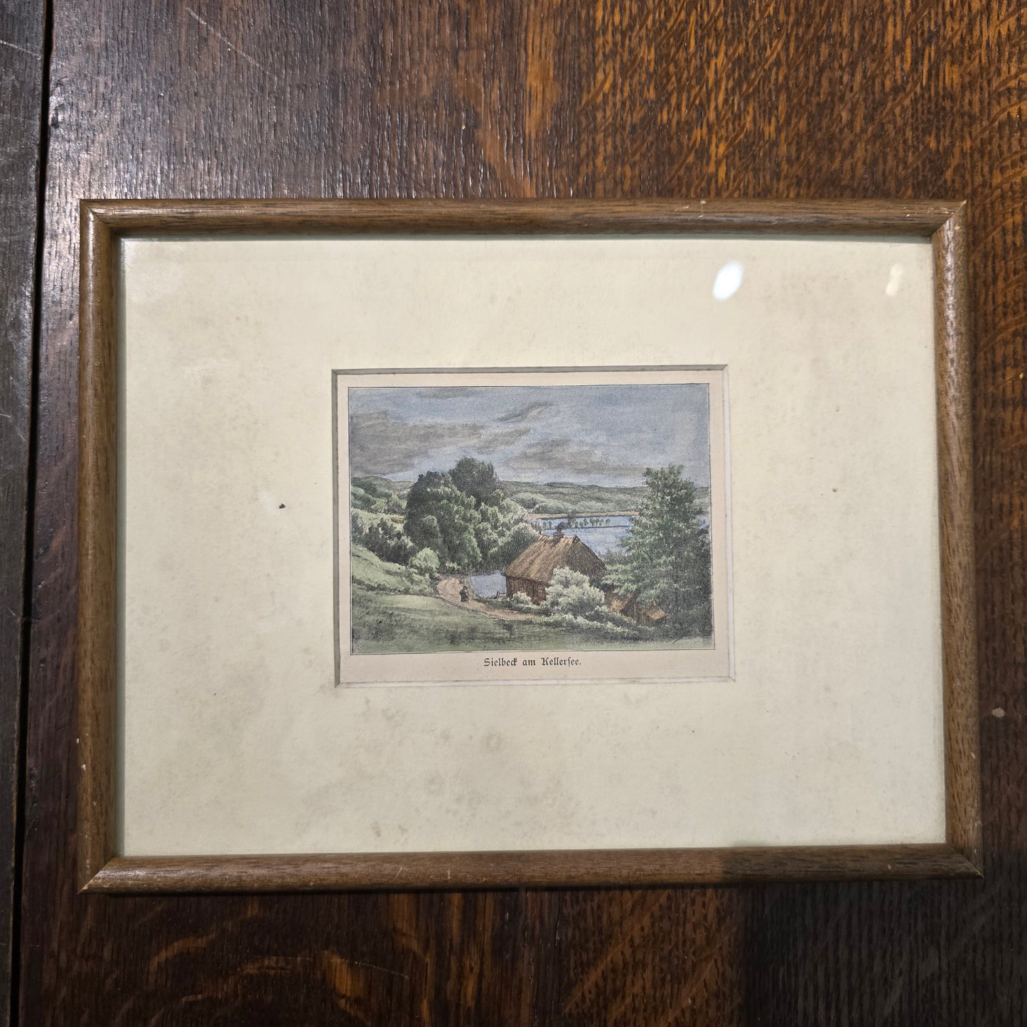 Vintage Watercolour Painting of a Landscape - Sielbeck am Kellersee