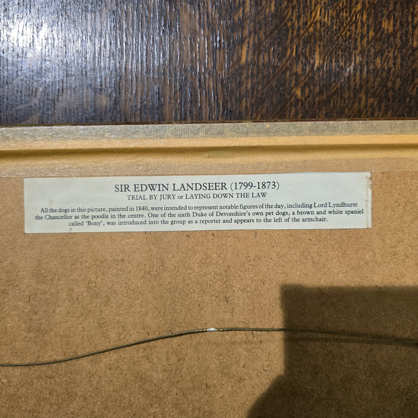 Vintage Print After Sir Edwin Landseer - "Laying Down the Law" (Trial by Jury) - Canine Allegory (c. 1840)