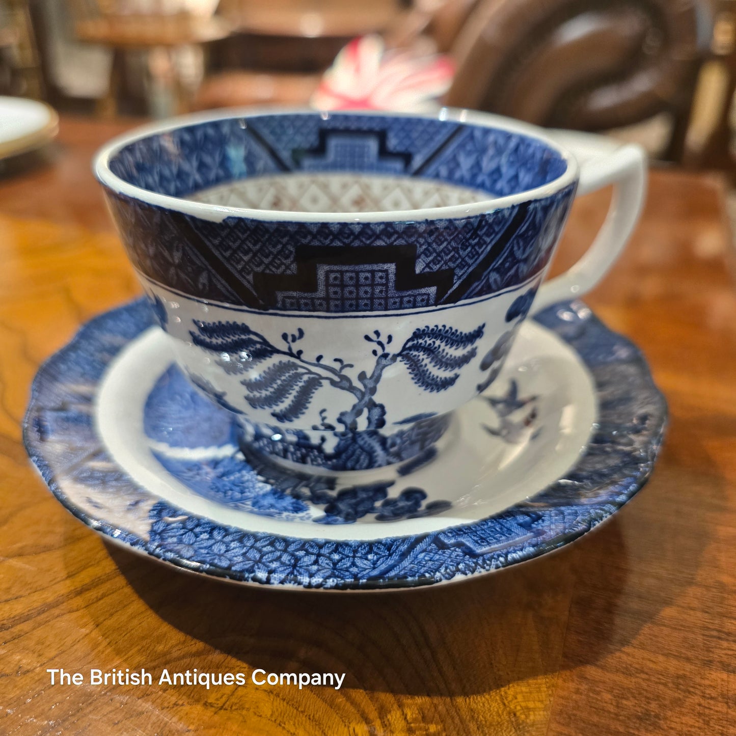 Booths Real Old willow Tea Set (White rim)