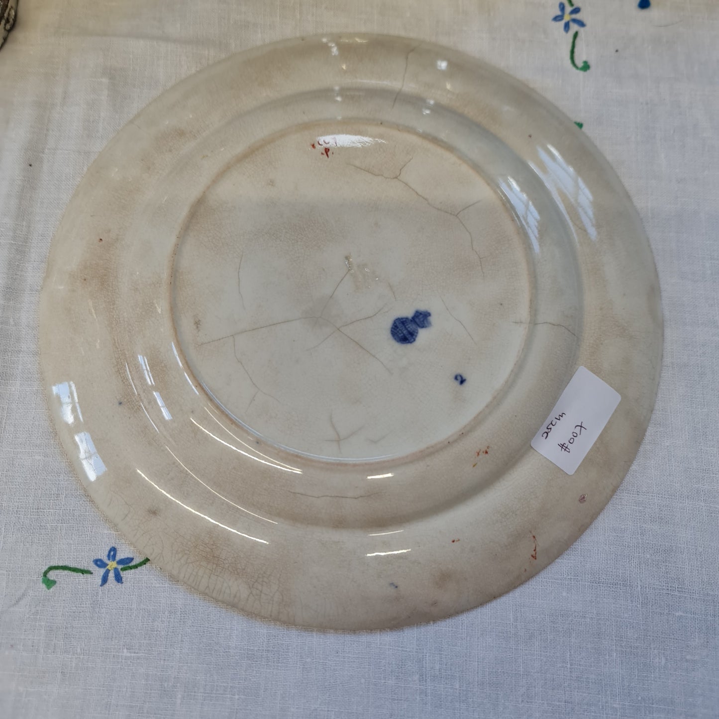 Antique 19th Century Minton Bone China Imari big dinner plate