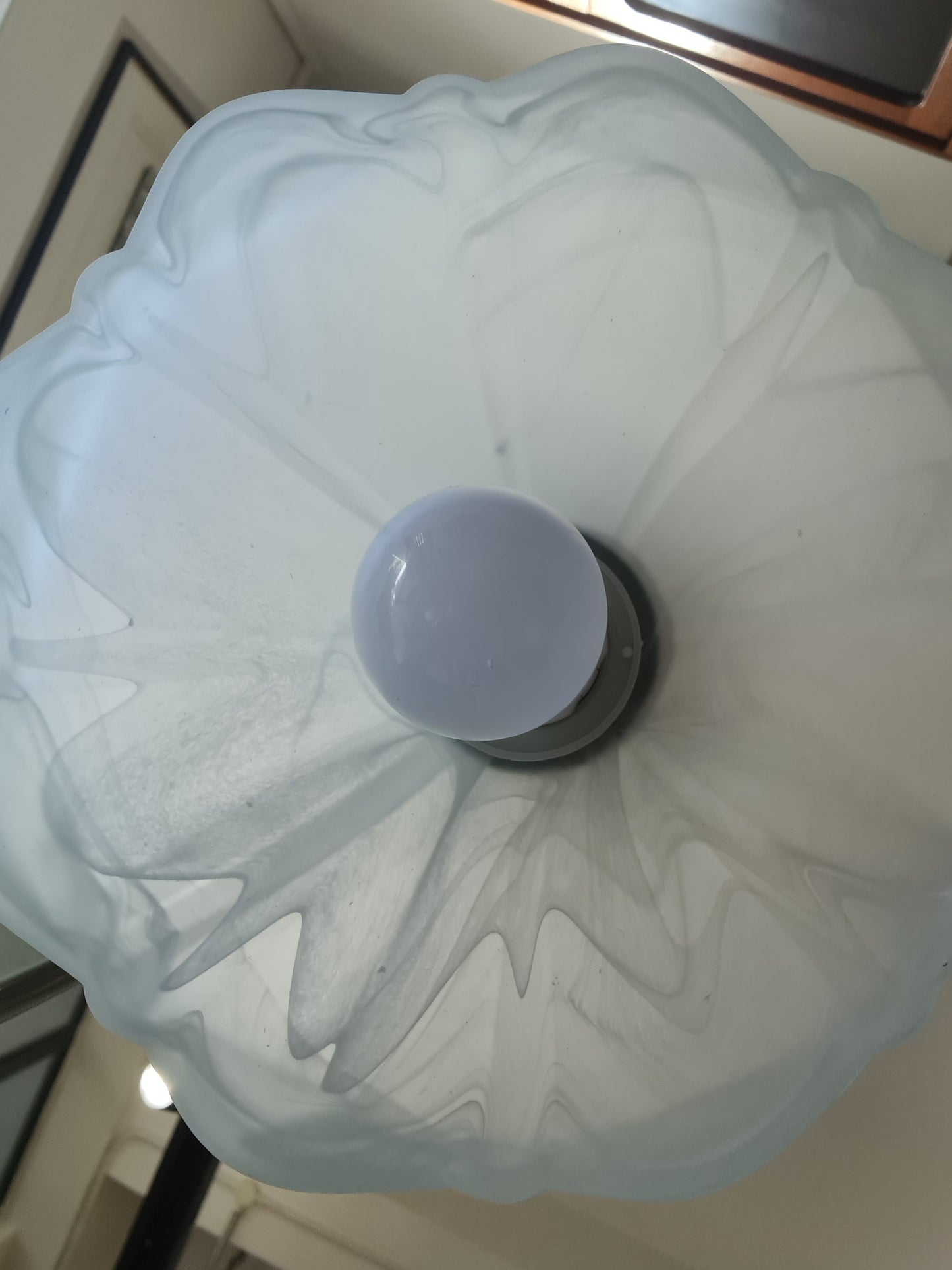 Vintage table Lamp glass shade