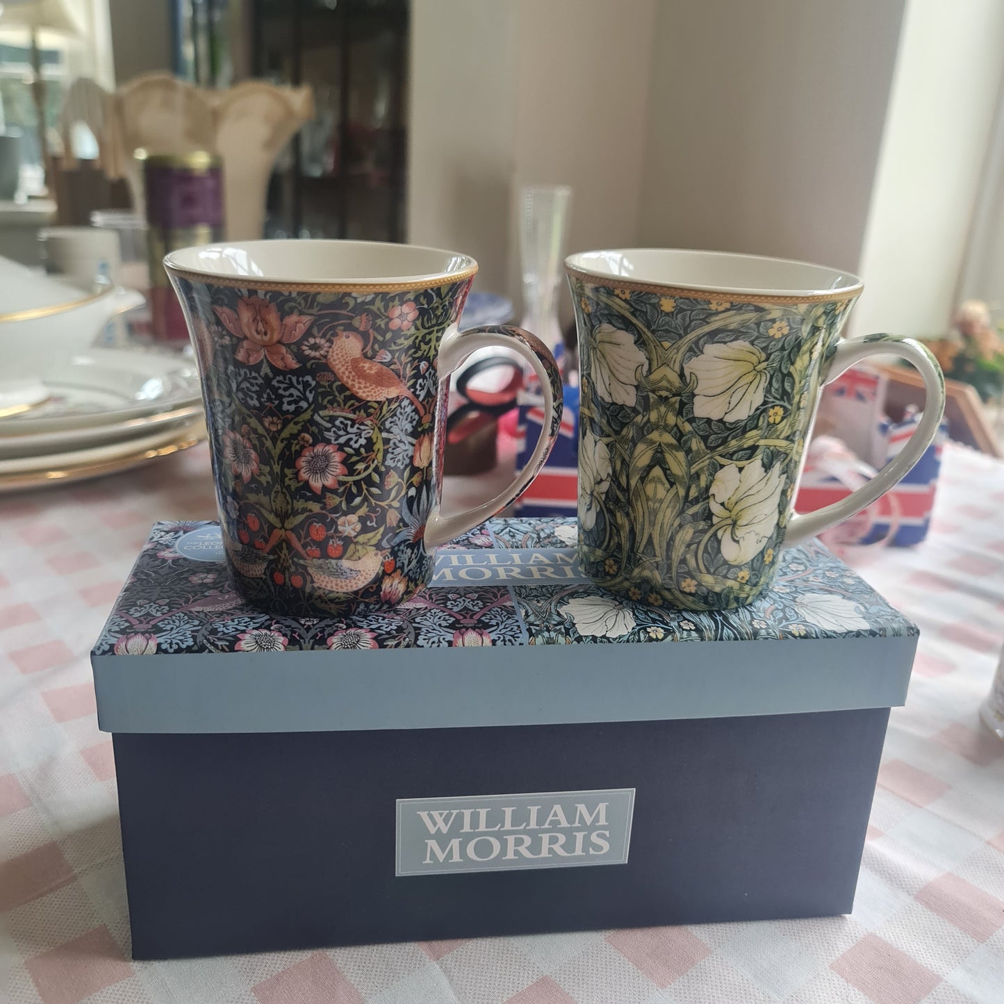 A PAIR of William Morris coffee mug brand new