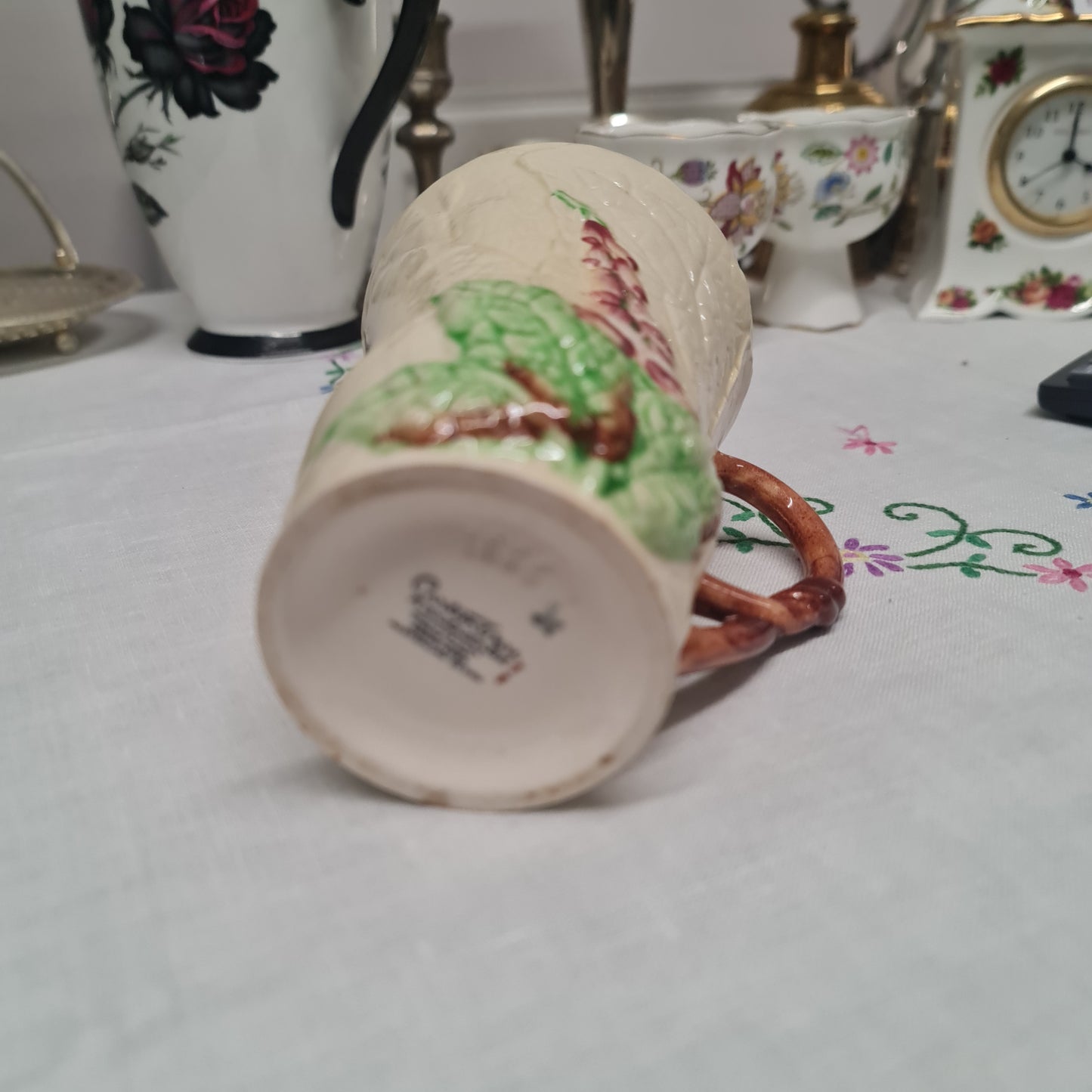 Carlton Ware Yellow 'Foxglove' Chocolate Mug c1939