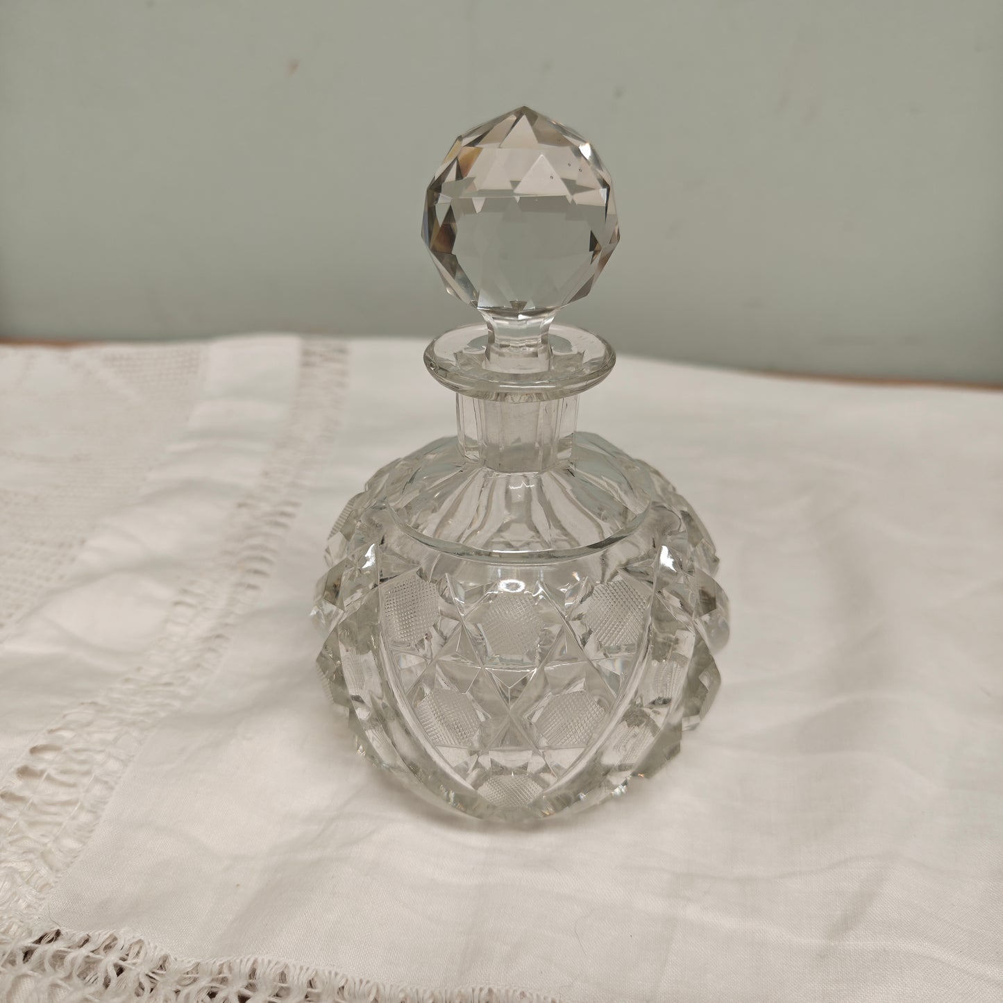 Vintage pressed glass small decanter
