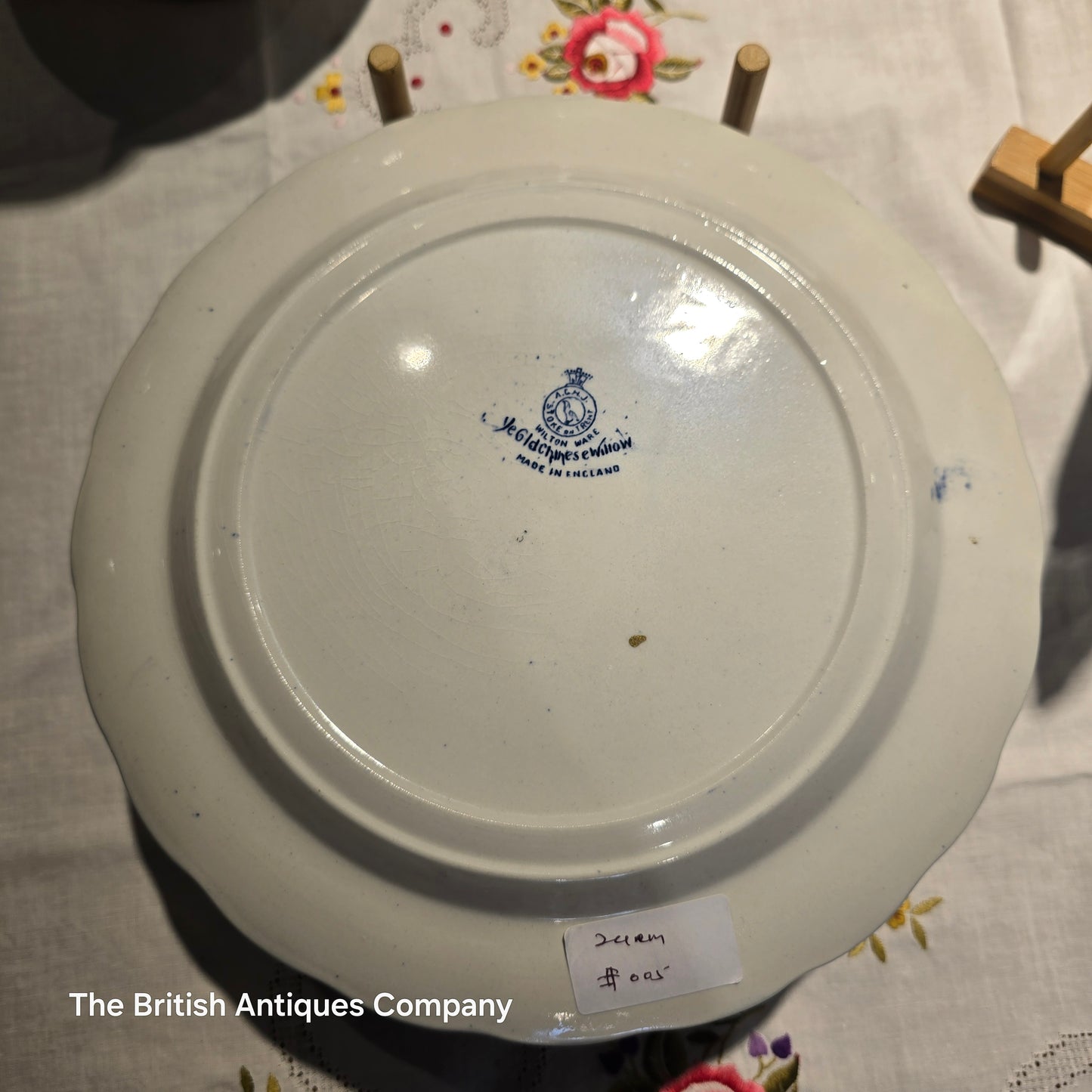 Wilton Ware Blue & White Plate, M & Co. Burslem, "Mystich" Pattern