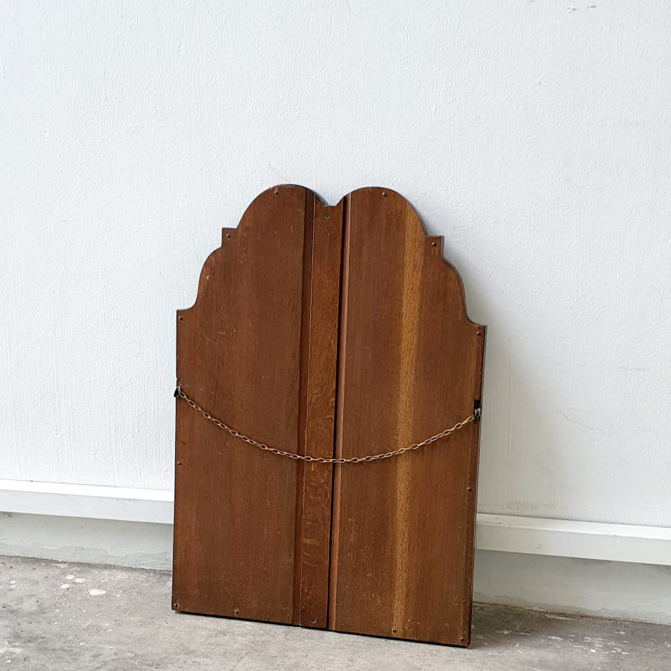 Rare 19th century big oak mirror