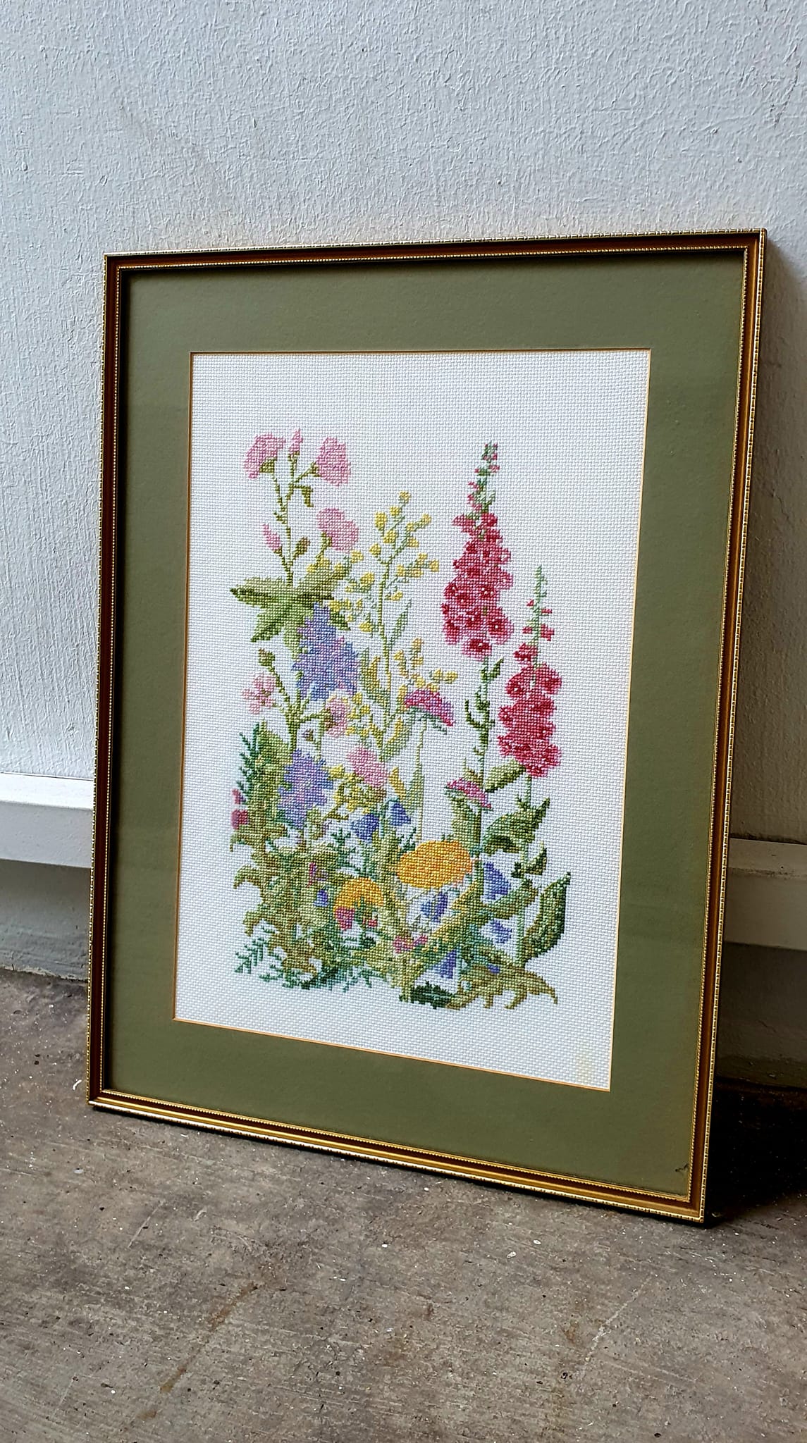 Vintage embroidery wall art