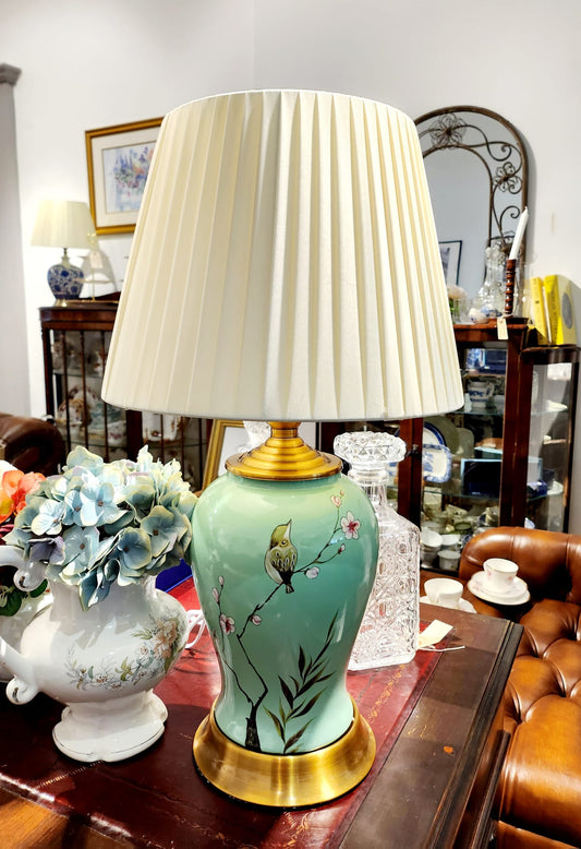 Ginger Jar style Table lamp with Brass base