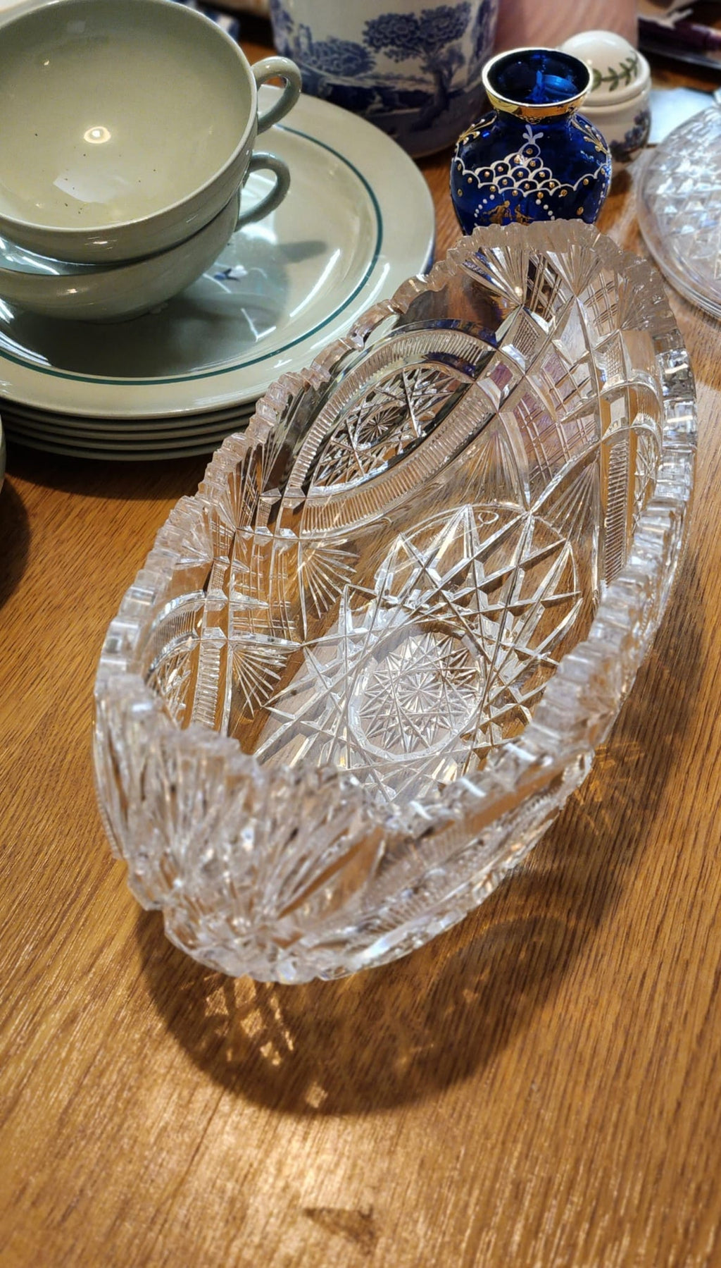 Stunning Waterford crystal oval shape bowl L 29 cm x D15cm x H14 cm