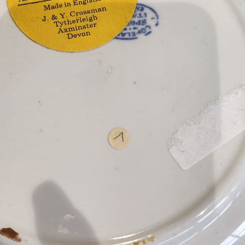 SPODE Copeland blue Italian square plate 22 cm