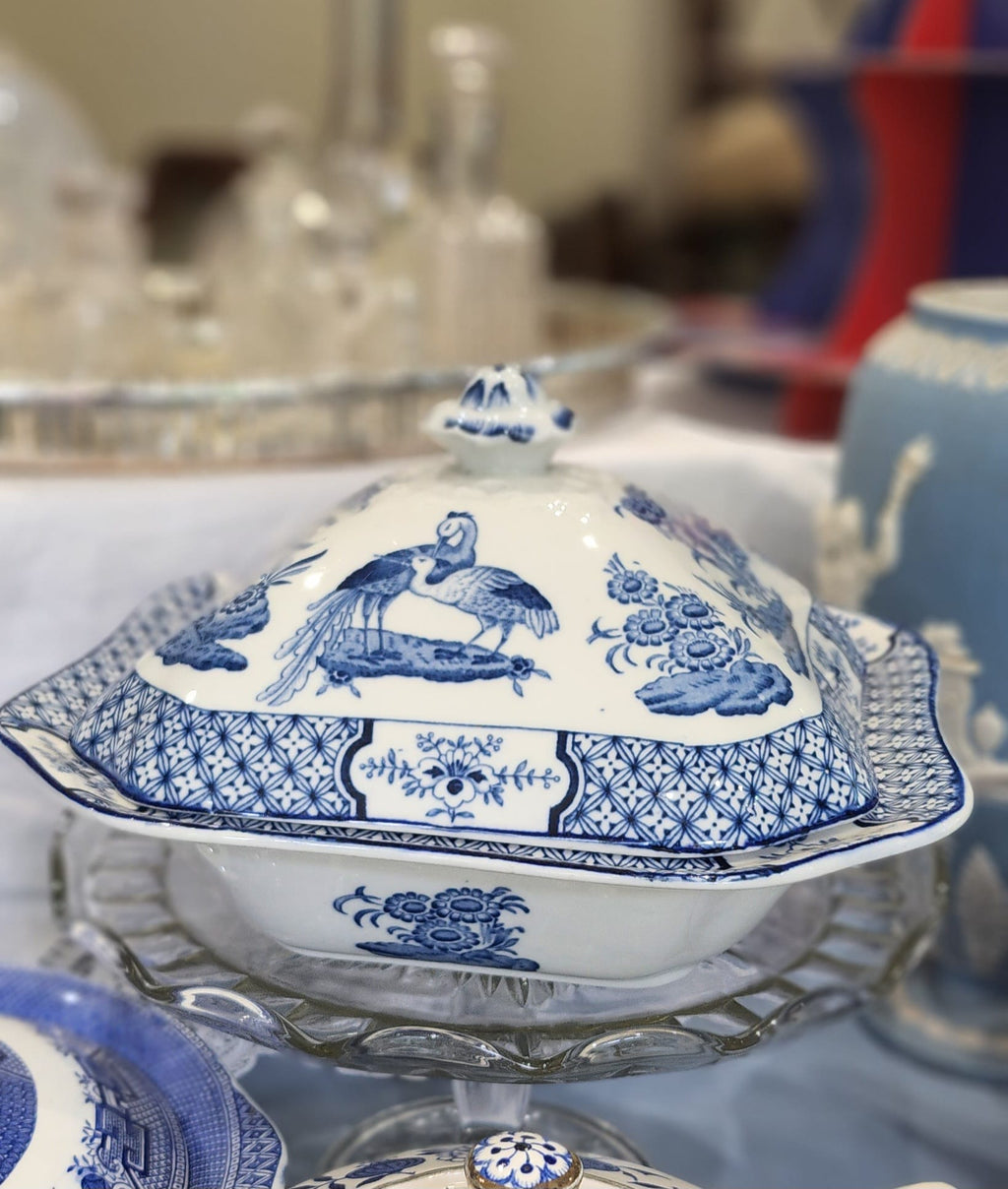 Yuan - Old Backstamp Vegetable Tureen with Lid by Wood & Sons