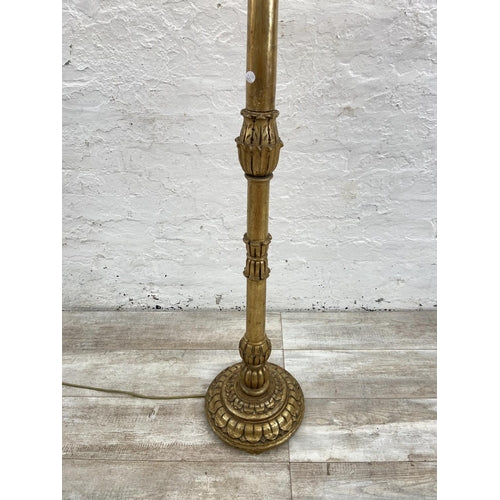 A 19th century style giltwood standard lamp - approx. 177cm high excluding shade