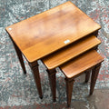 French cherry wood vintage nest of tables