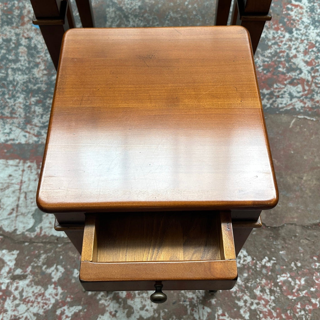 French cherry wood vintage nest of tables