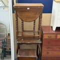 20th century art deco oak drop leaf gateleg table with barley twist legs