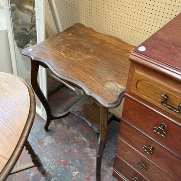 Edwardian beech serpentine side table