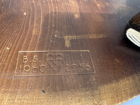 FOUR ERCOL ELM DINING CHAIRS (TWO PAIRS)