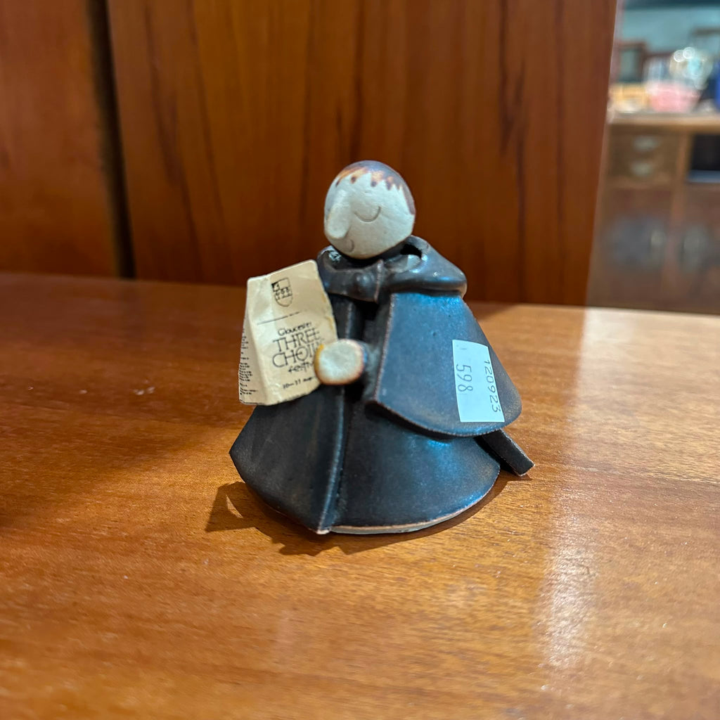 Three Choirs Festival Gloucester Monk Ceramic Figurine | Vintage British Commemorative