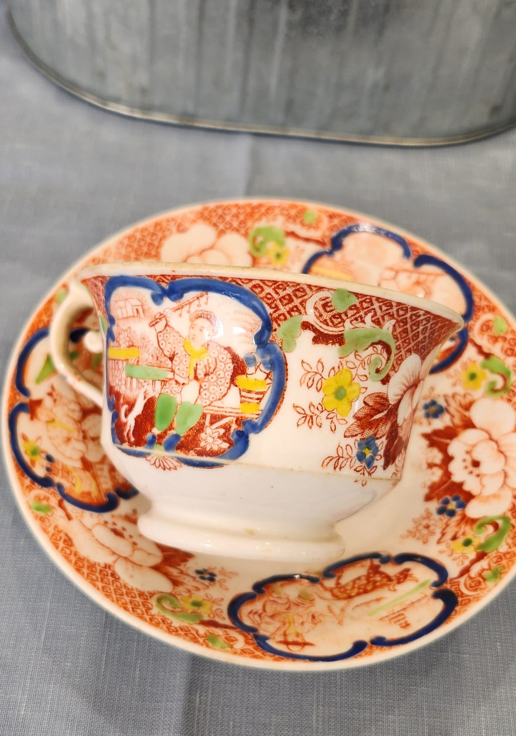 c1825 HILDITCH & SONS, Cup And Saucer Chinoiserie Pattern