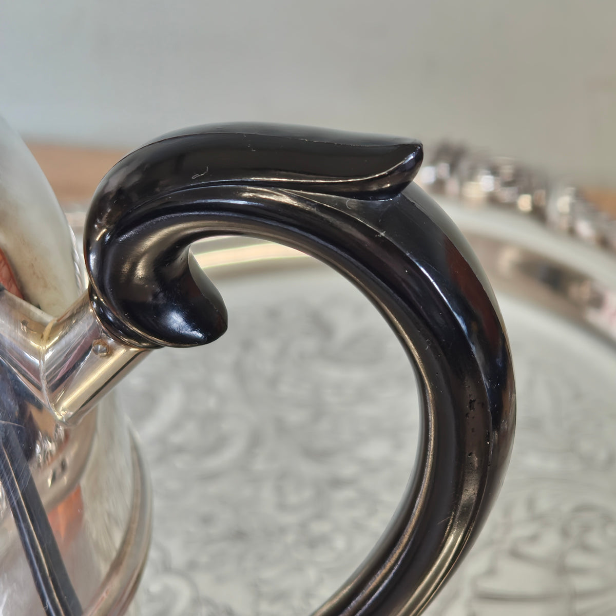 Victorian Silver Plated Teapot: Sheffield English Georgian Revival, 1910